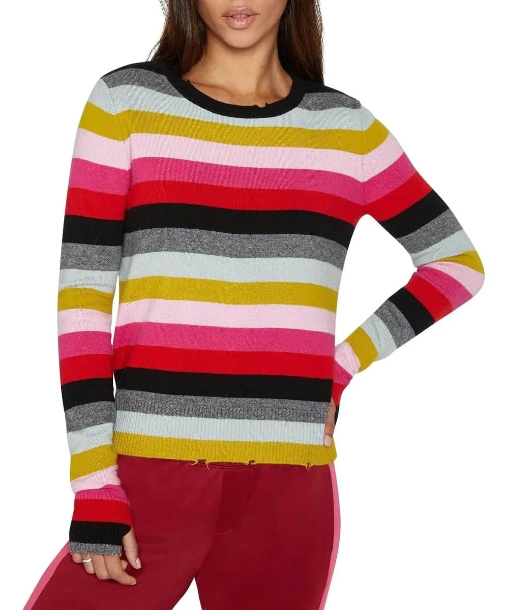 Multistripe Crew Neck Sweater