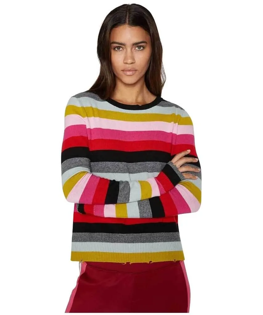 Multistripe Crew Neck Sweater