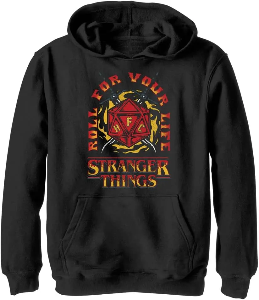 Netflix Kids' Stranger Things Fire and Dice Youth Pullover Hoodie
