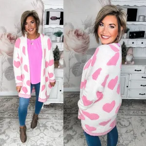 On Cloud Nine Valentine Cardigan - Pink