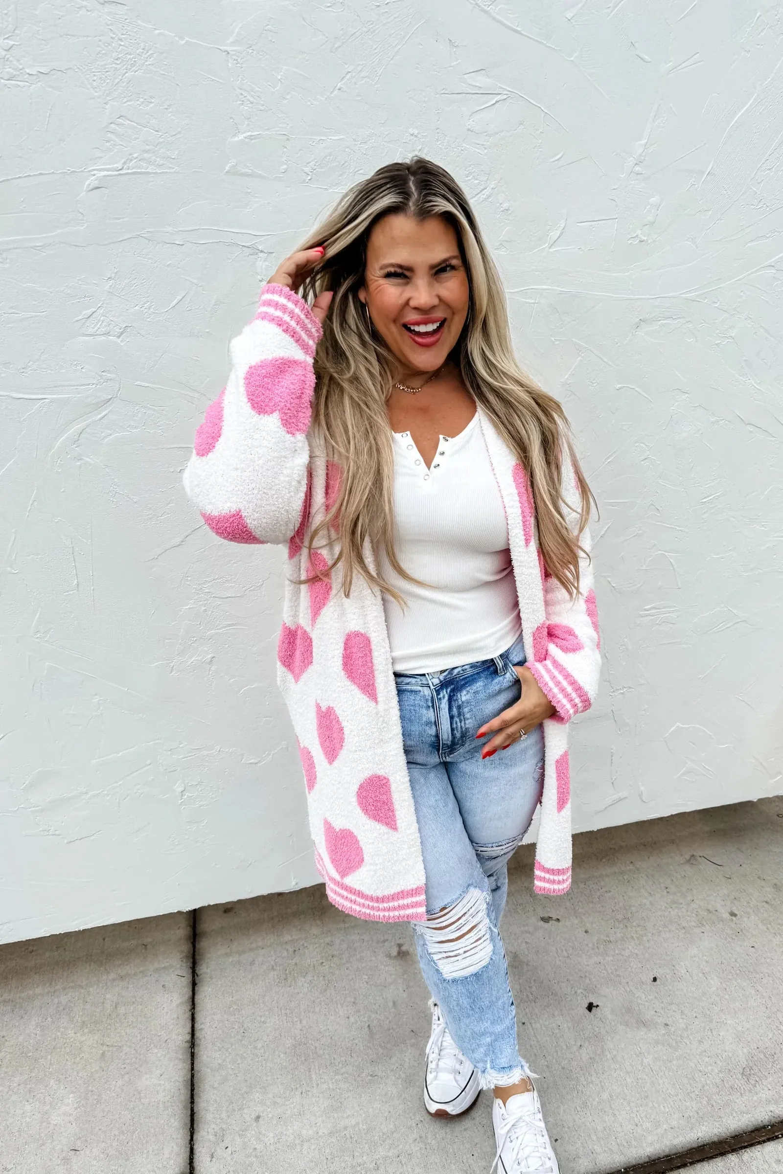 On Cloud Nine Valentine Cardigan - Pink