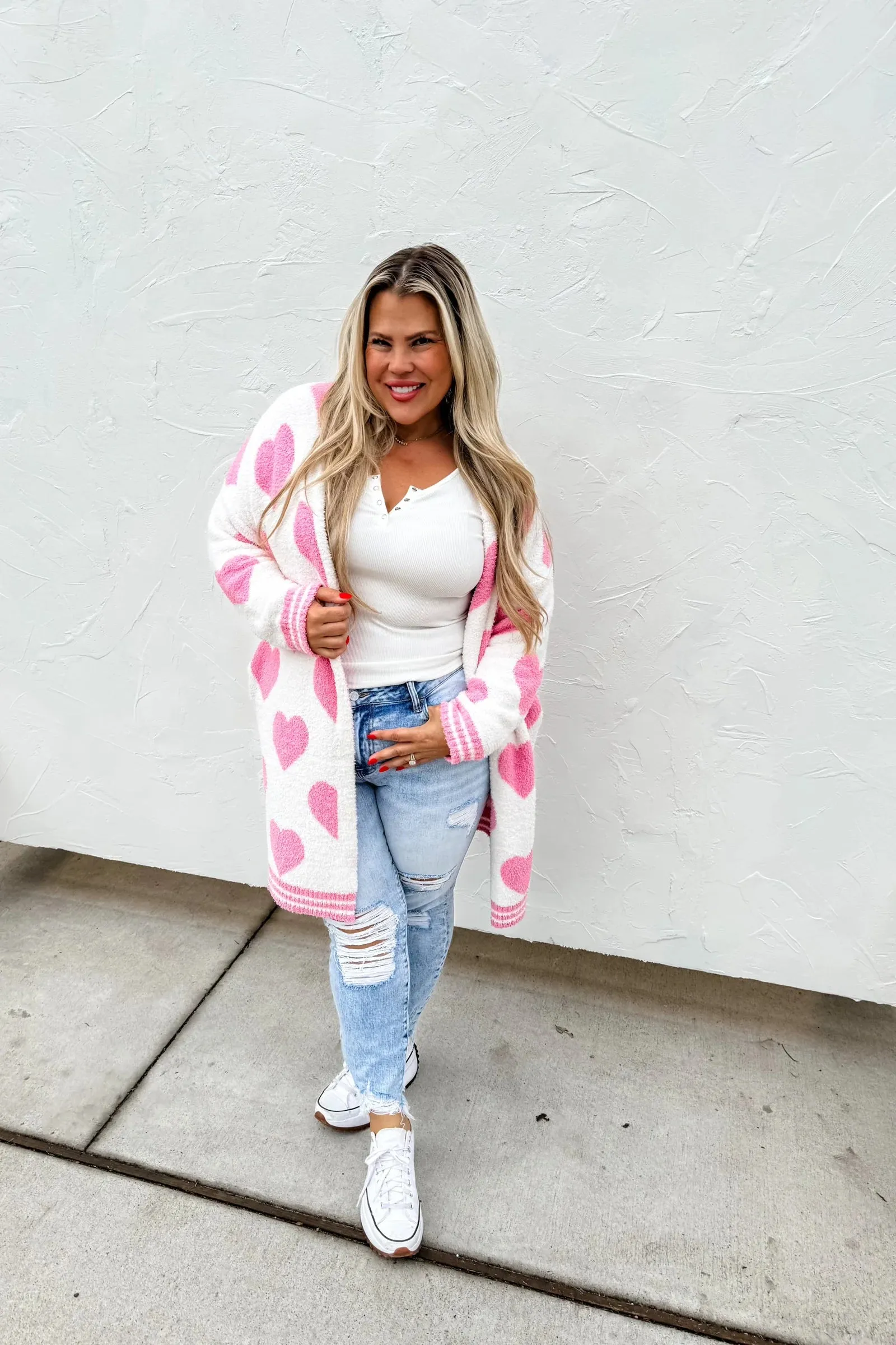 On Cloud Nine Valentine Cardigan - Pink