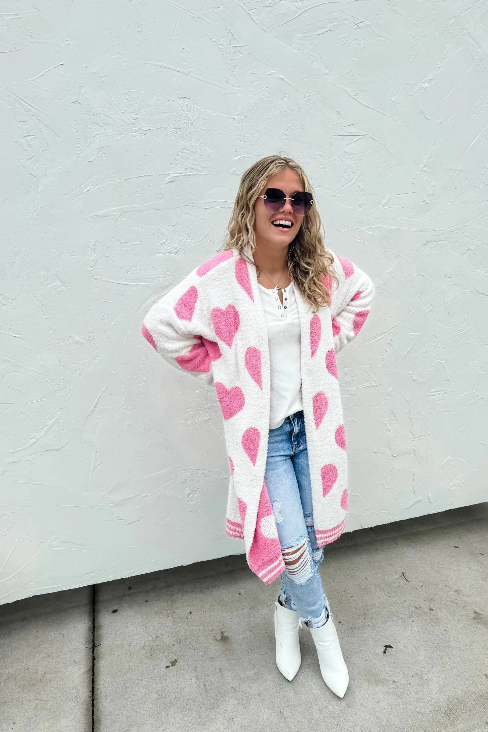 On Cloud Nine Valentine Cardigan - Pink