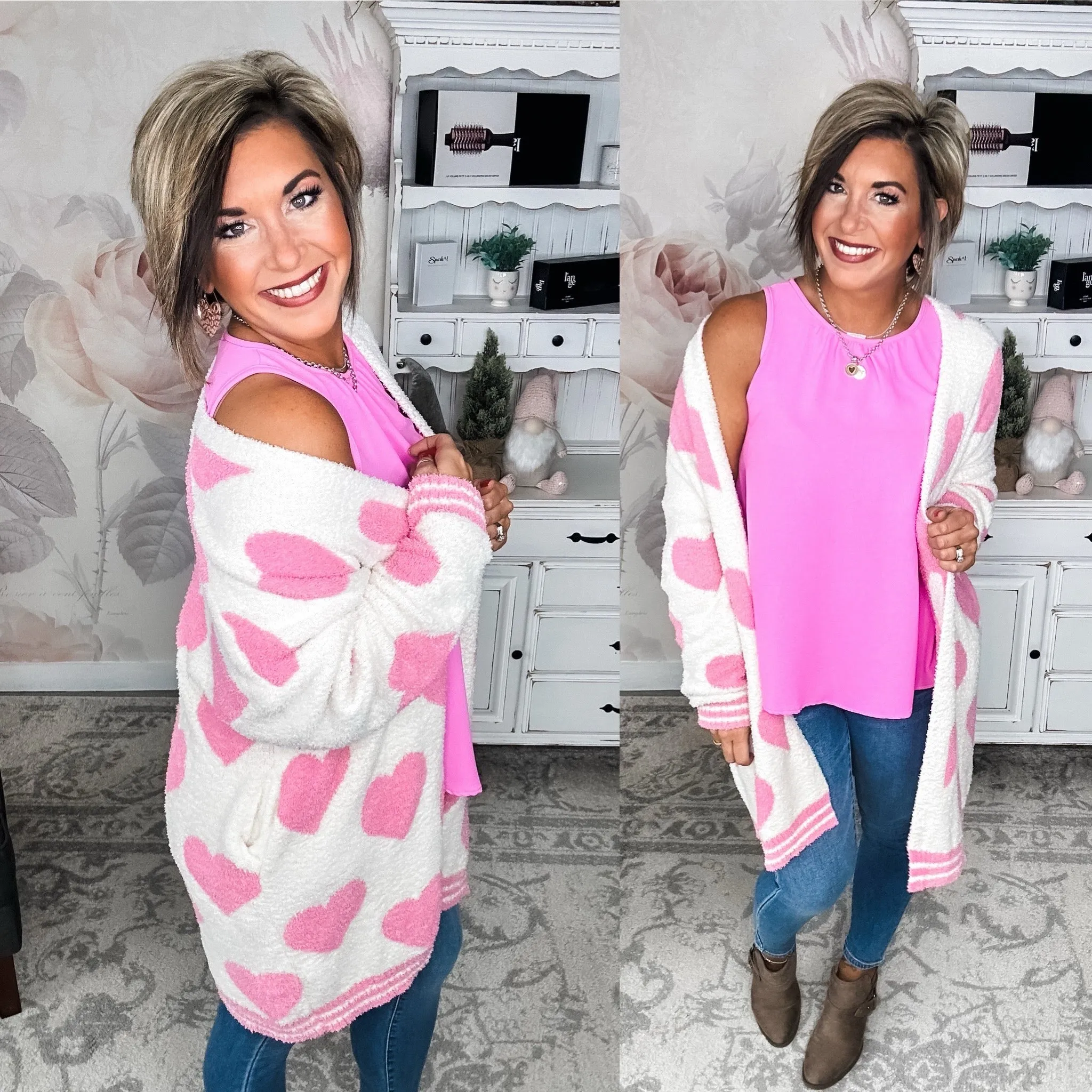 On Cloud Nine Valentine Cardigan - Pink