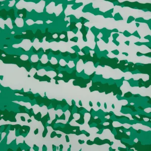 Printed Stretch Cotton Poplin - PAULINA - Abstract - Green