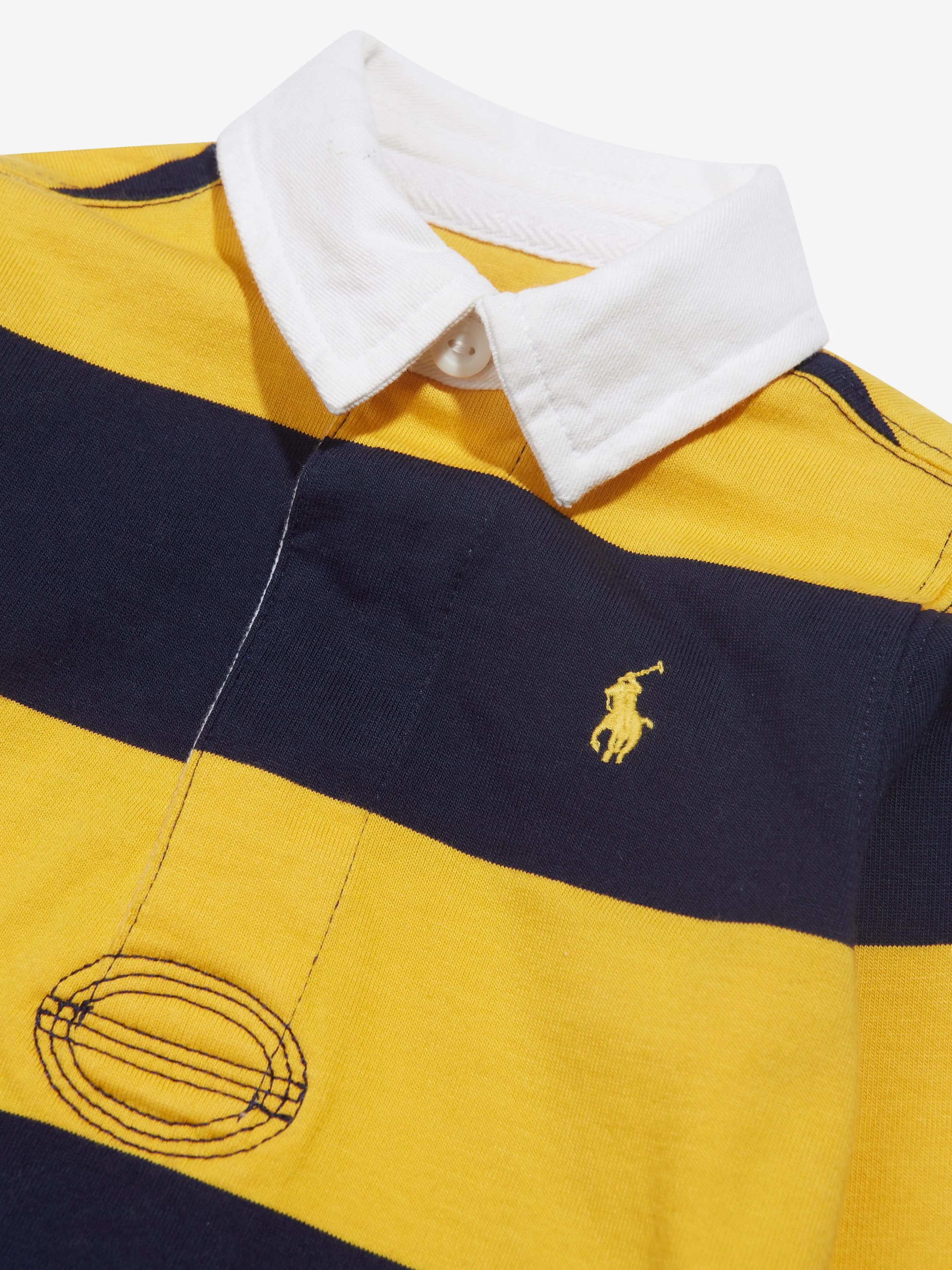 Ralph Lauren Boys Striped Rugby Shirt in Yellow