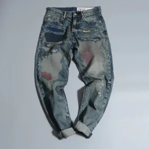 Retro Old Patch Regular Fit Jeans