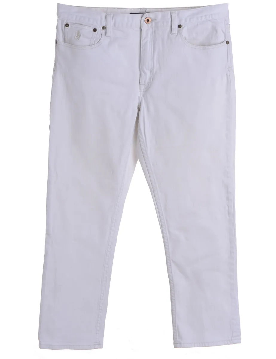 Reworked White Wash Jeans - W33