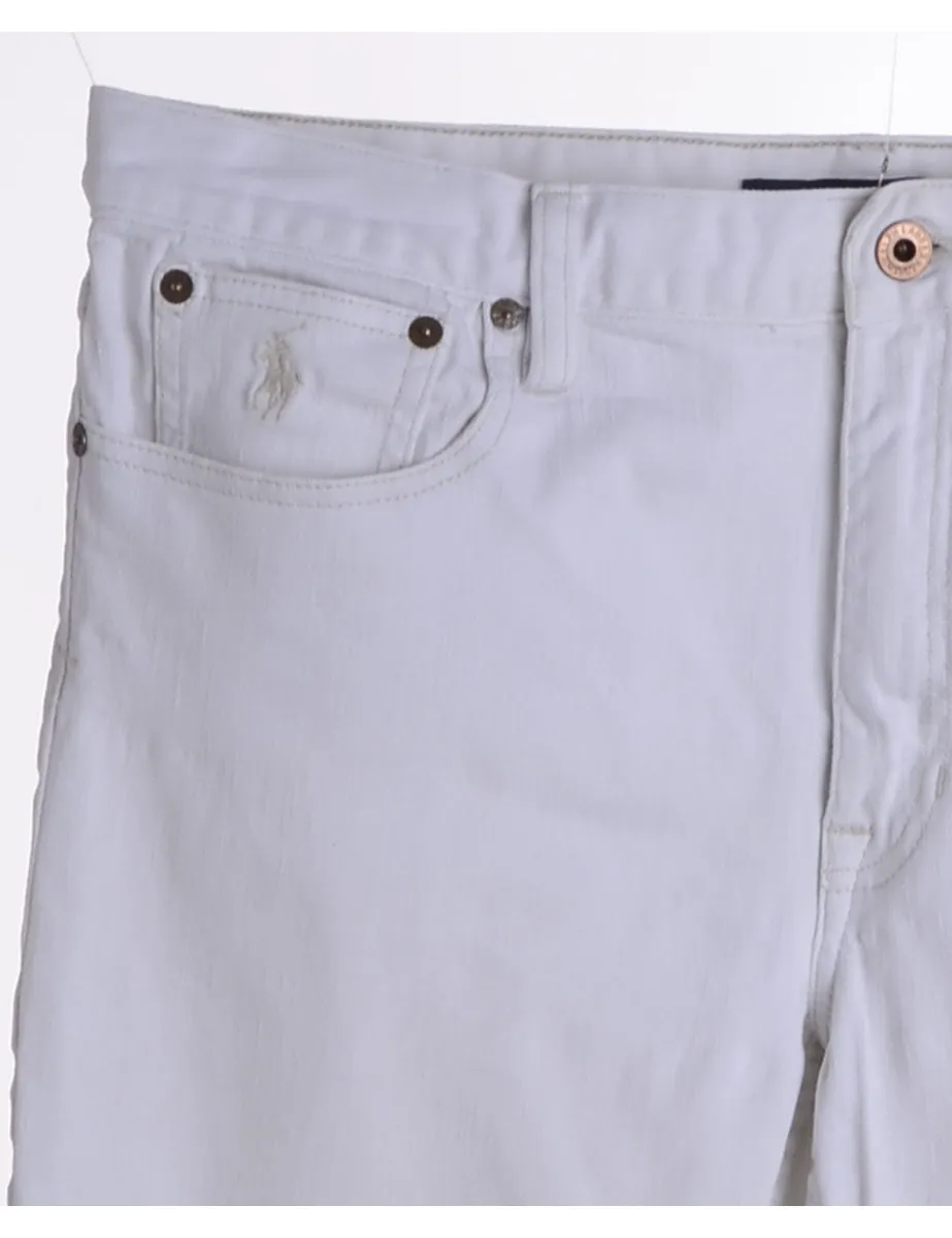 Reworked White Wash Jeans - W33