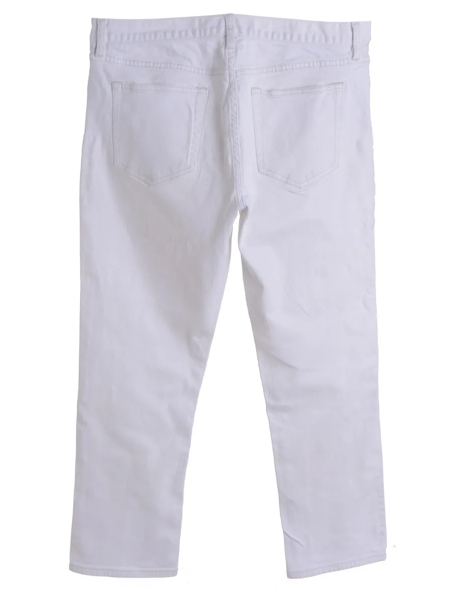 Reworked White Wash Jeans - W33