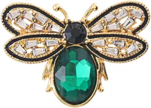 Rhinestone Pearl Bee Brooch Honey Bee Lapel Pin Vintage Crystal Insect Pin for Women Men