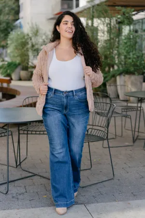 Sunny High Rise Wide Hem Flare Jeans - PLUS