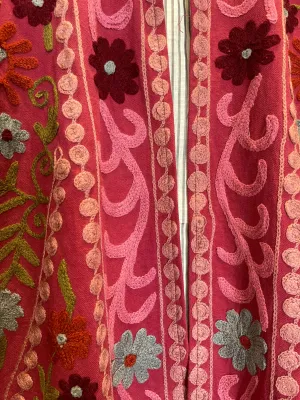 Suzani Tribal Jacket Long - Cherry Sage
