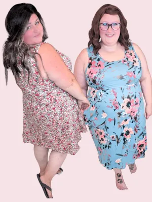 Tara Scoopneck Tank Dress in Perfect Florals (3 COLORS)