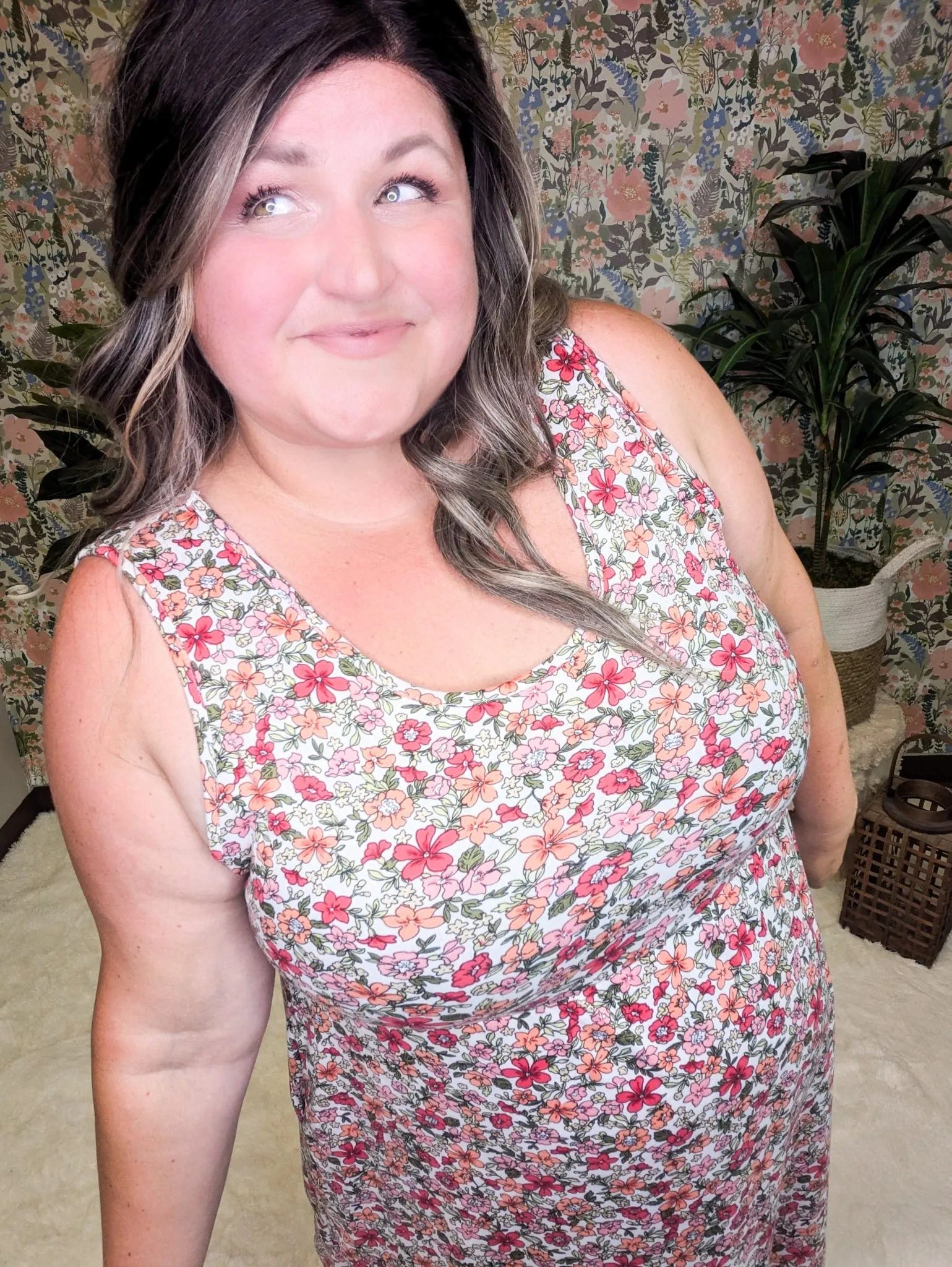 Tara Scoopneck Tank Dress in Perfect Florals (3 COLORS)