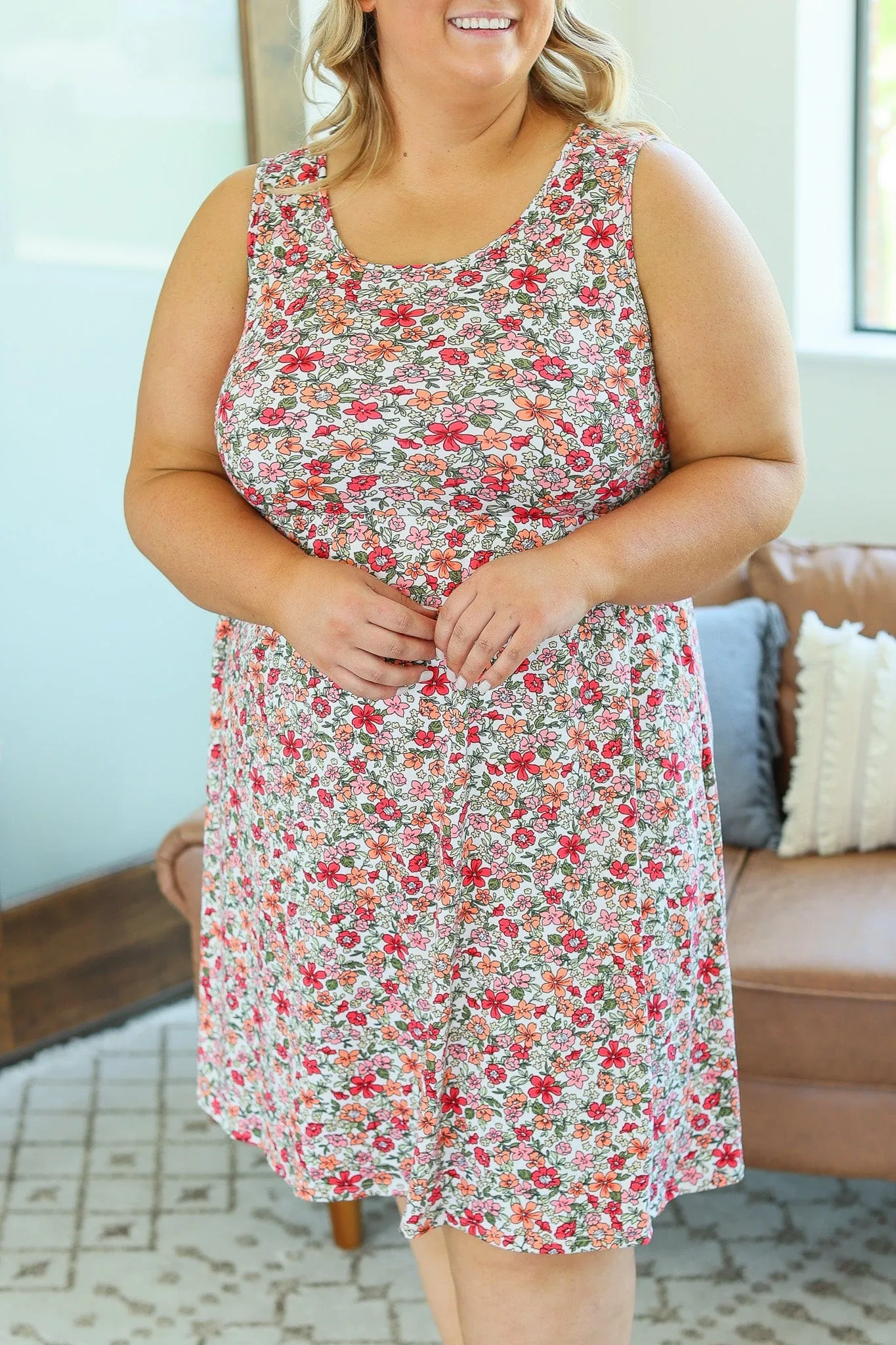 Tara Scoopneck Tank Dress in Perfect Florals (3 COLORS)
