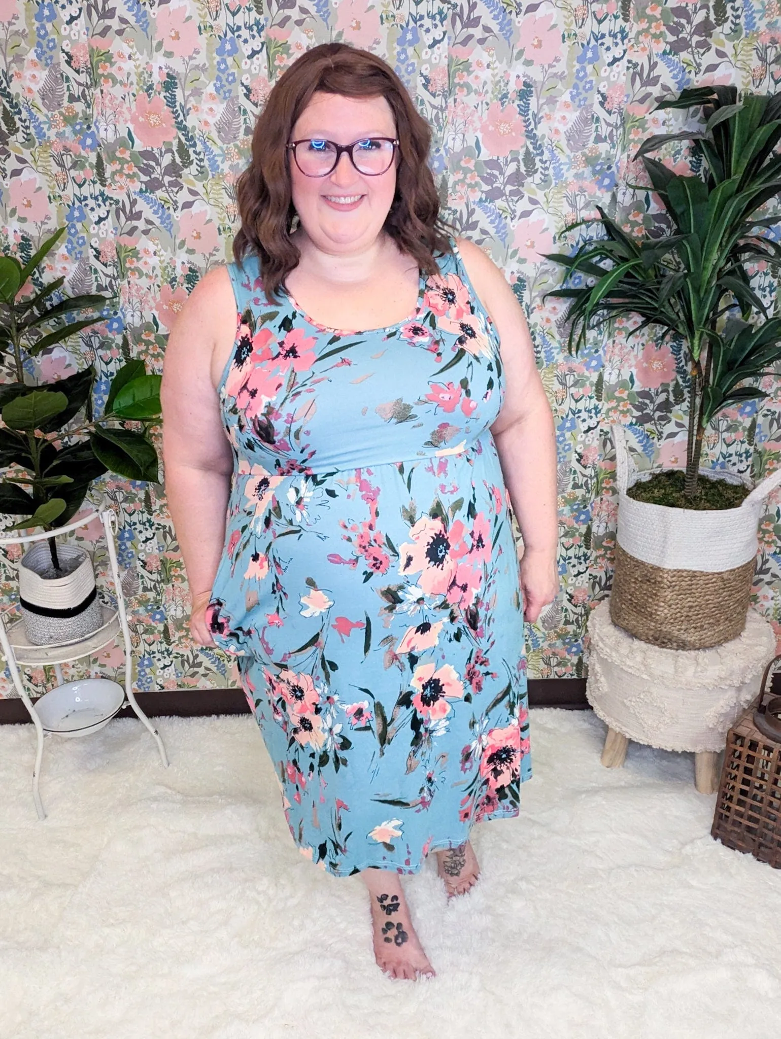 Tara Scoopneck Tank Dress in Perfect Florals (3 COLORS)