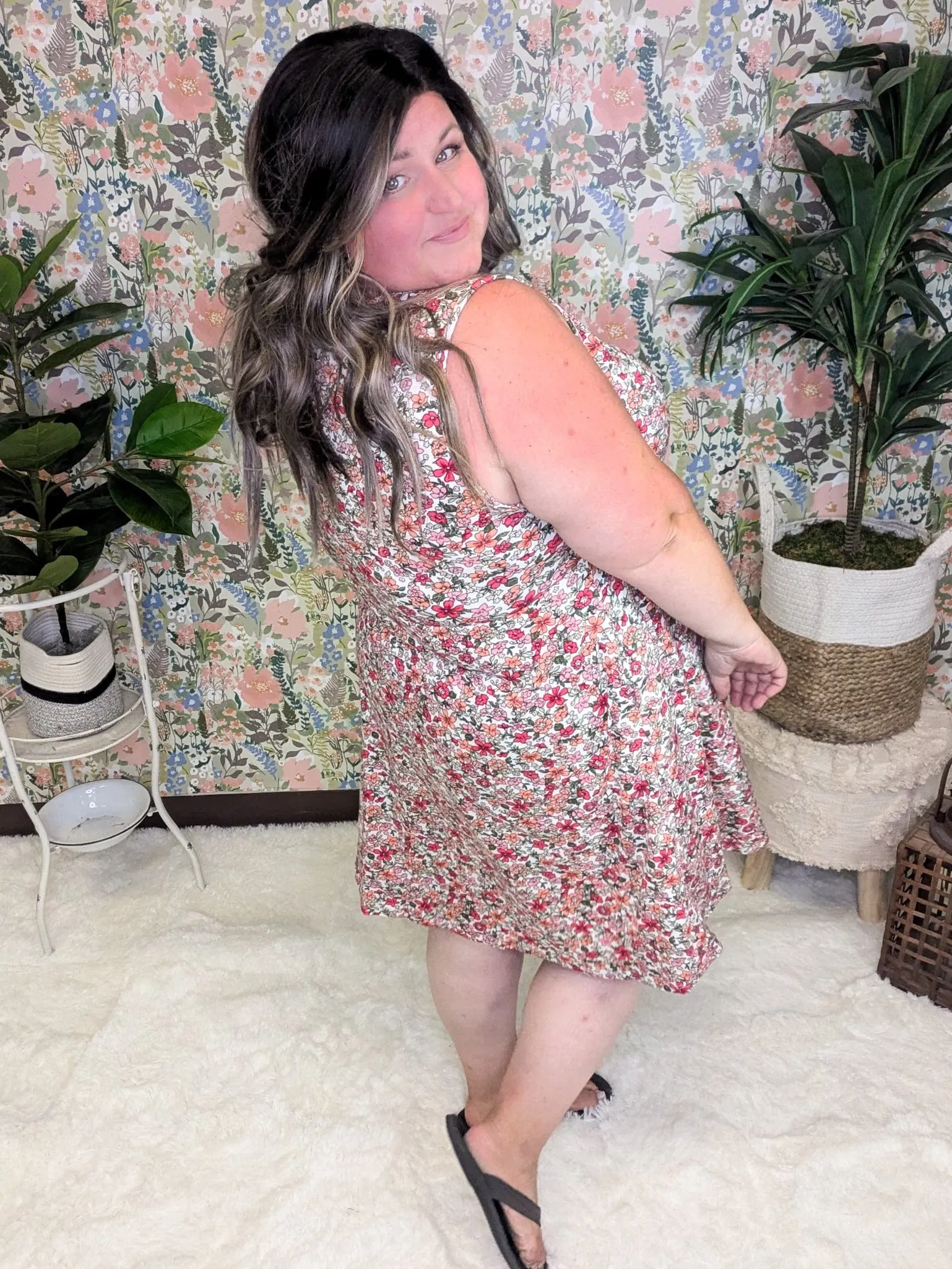 Tara Scoopneck Tank Dress in Perfect Florals (3 COLORS)
