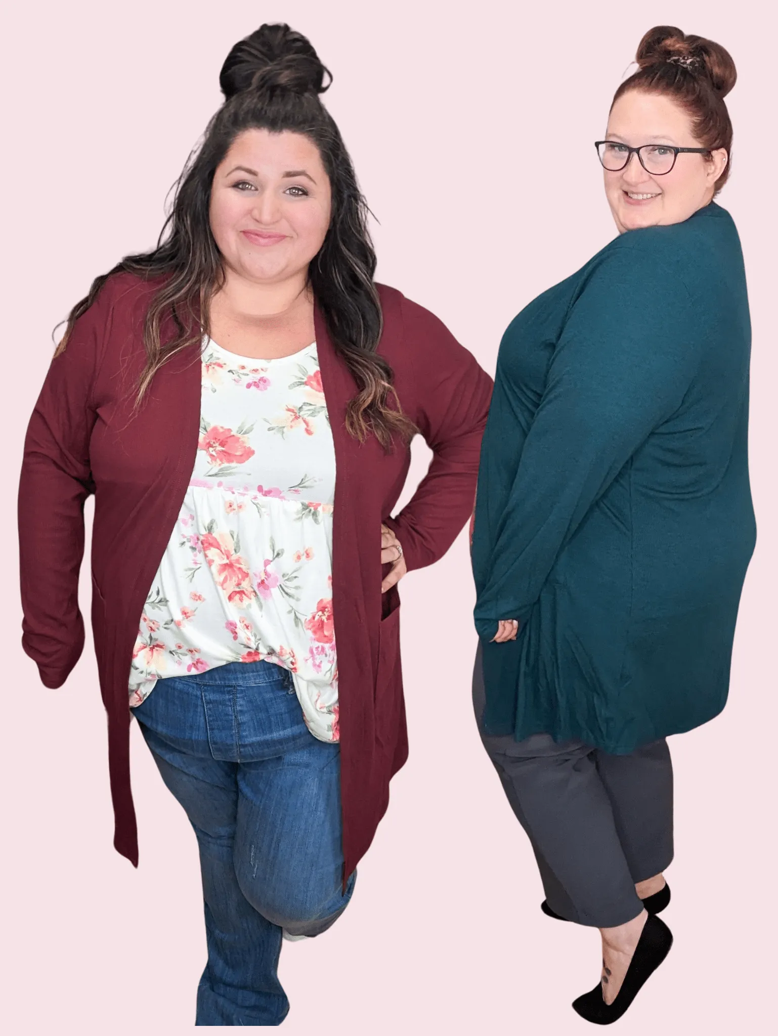 Teagan Triple Stretch Solid Ribbed Cardigan (lots of colors)