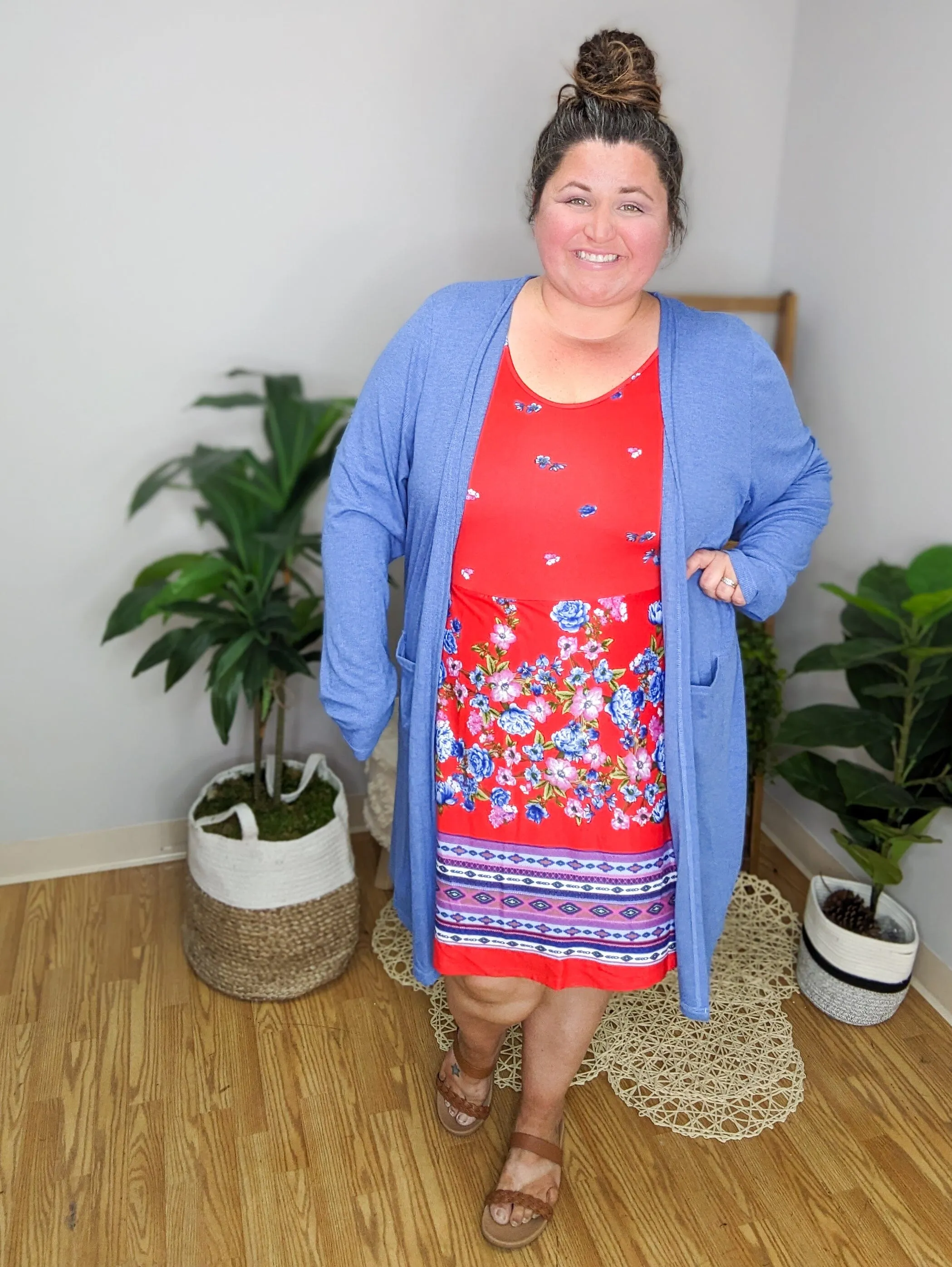 Teagan Triple Stretch Solid Ribbed Cardigan (lots of colors)