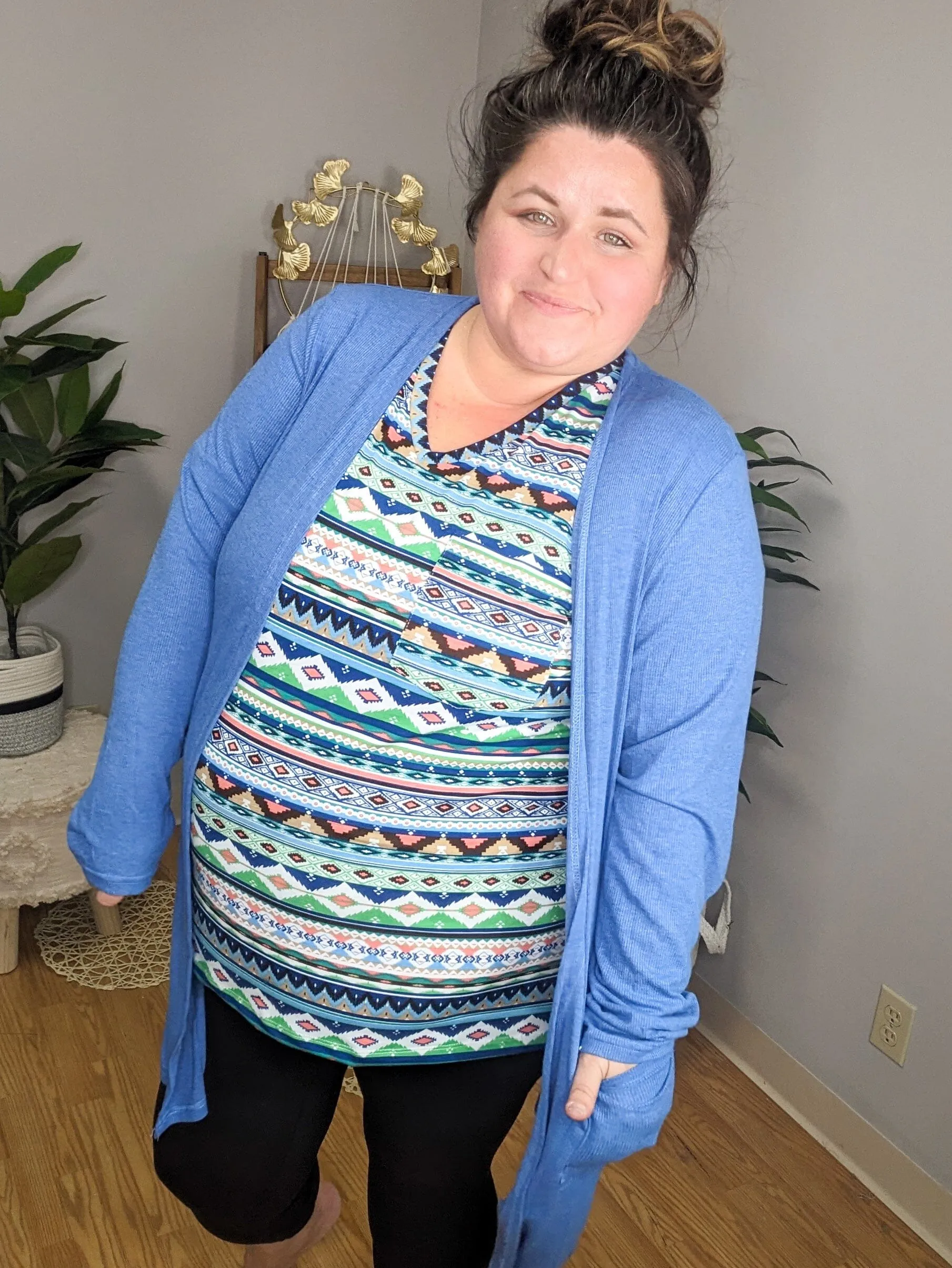 Teagan Triple Stretch Solid Ribbed Cardigan (lots of colors)