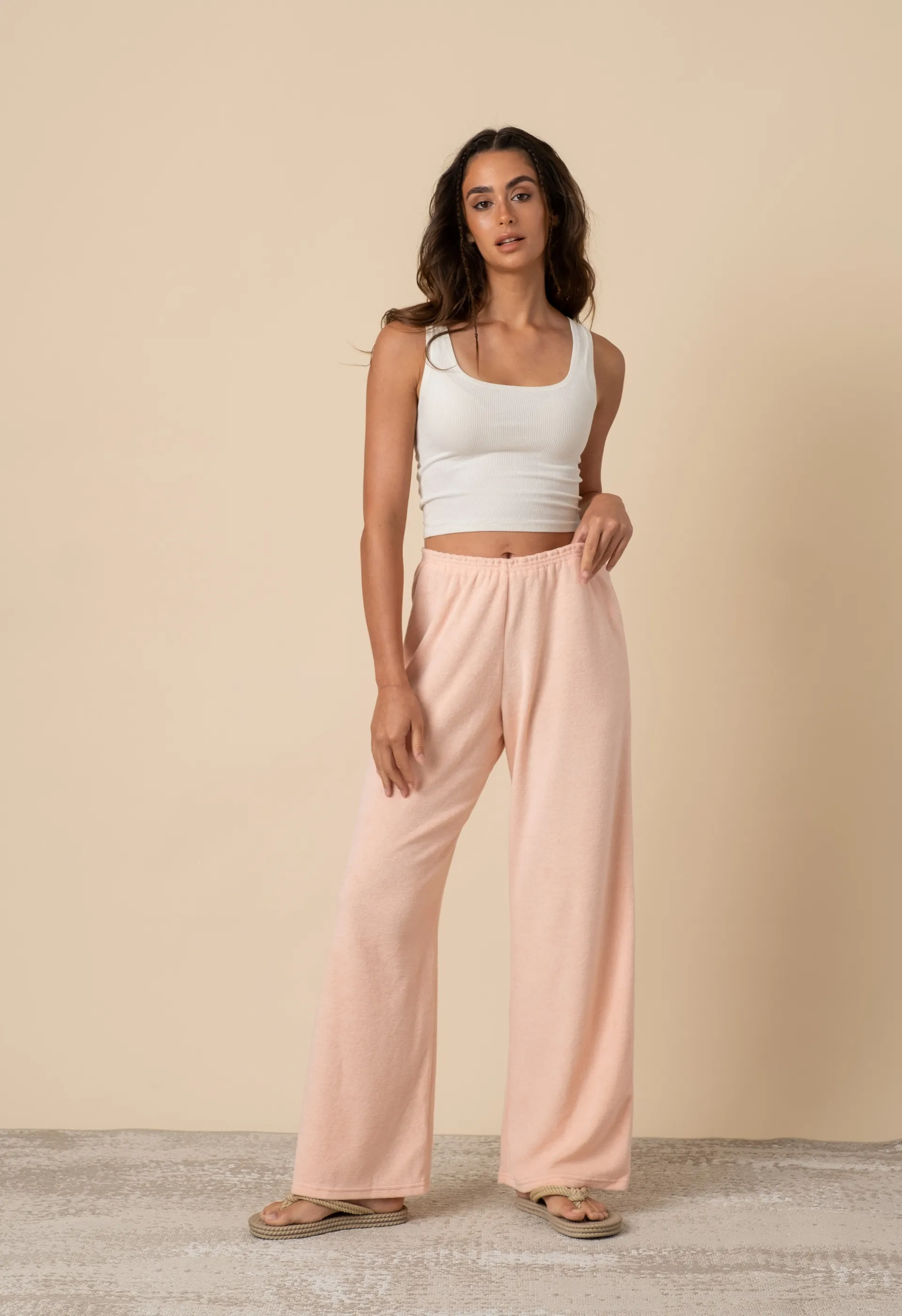 Terry Pants in Apricot