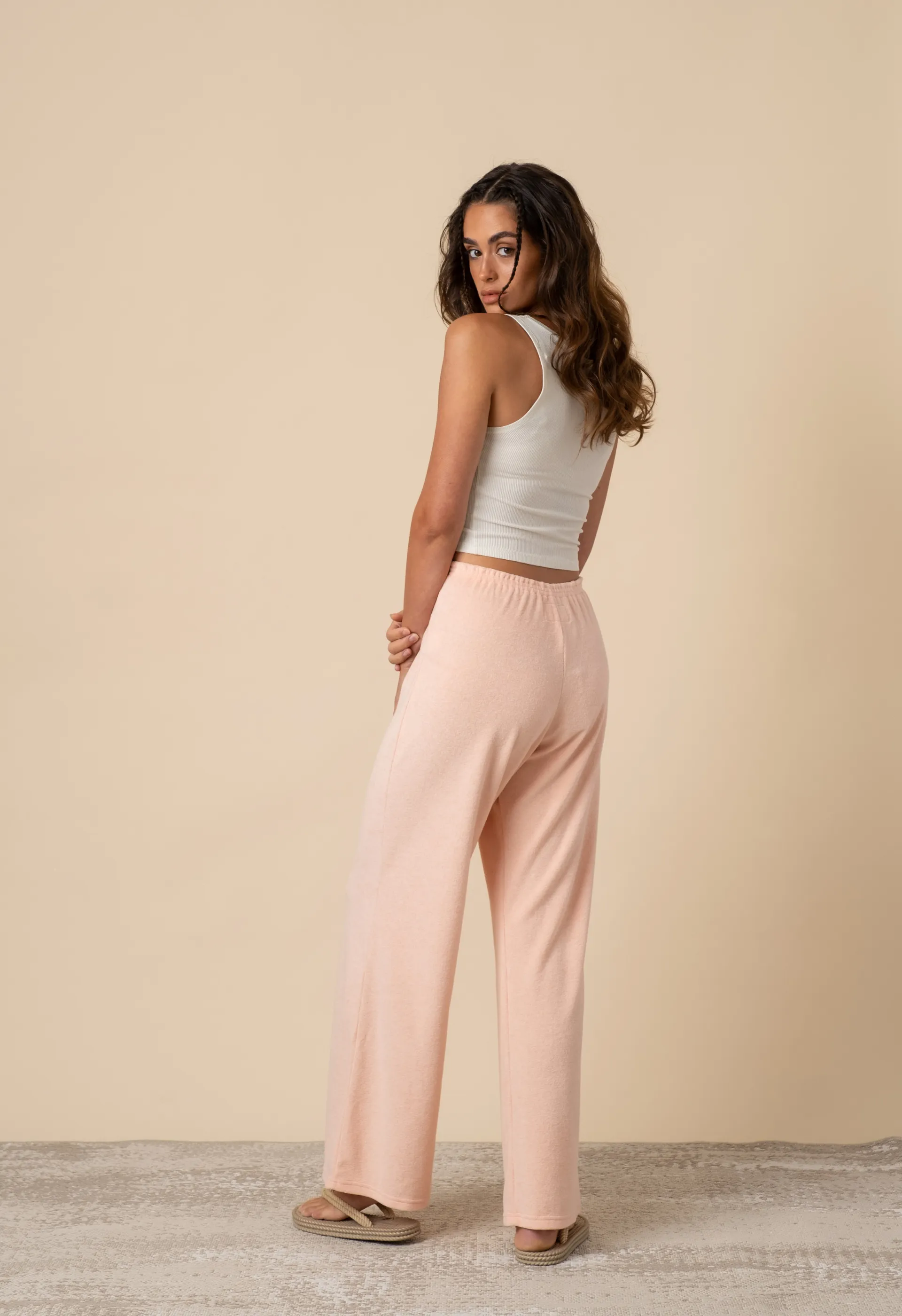 Terry Pants in Apricot