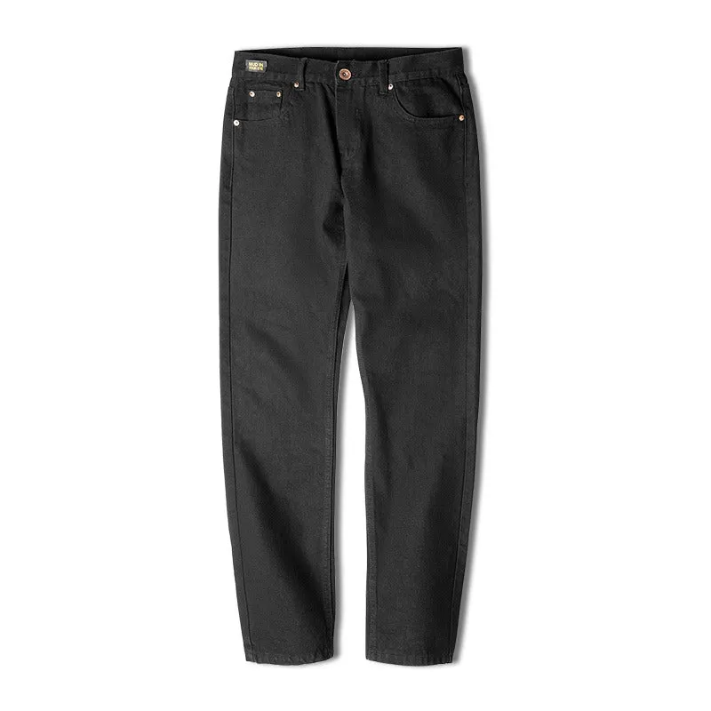 Tooling American Retro Mid Waist Washed Tough Guy Denim Men's Jeans