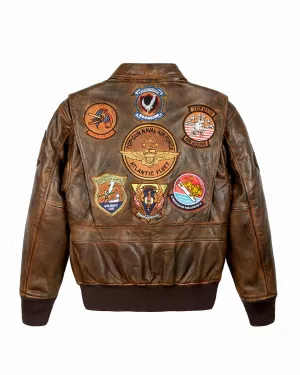 TOP GUN® "TOP HOOK LEATHER JACKET"