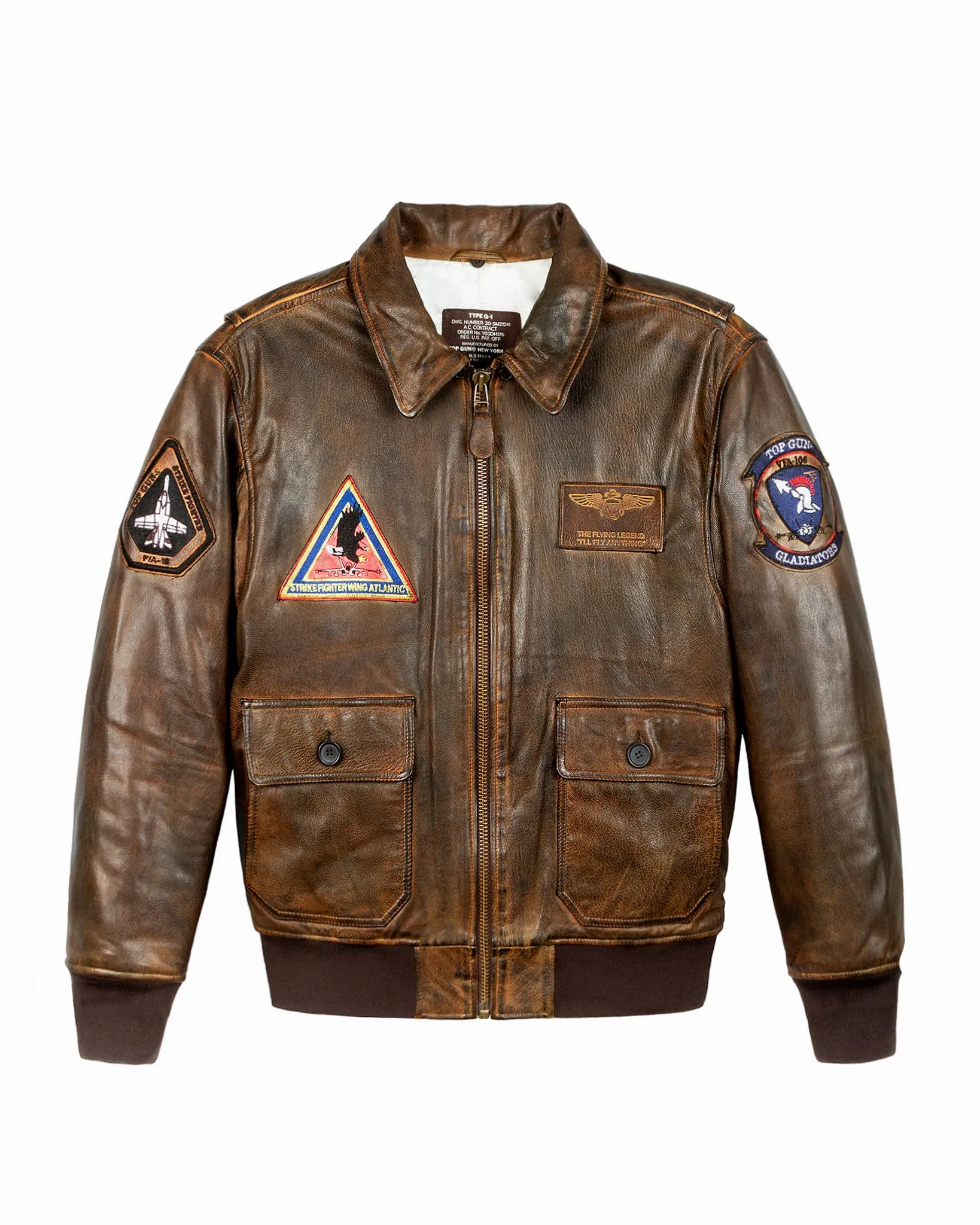 TOP GUN® "TOP HOOK LEATHER JACKET"