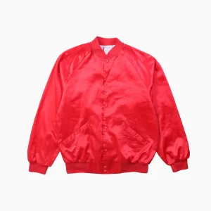 Vintage 'Cardinal' Satin Bomber Jacket