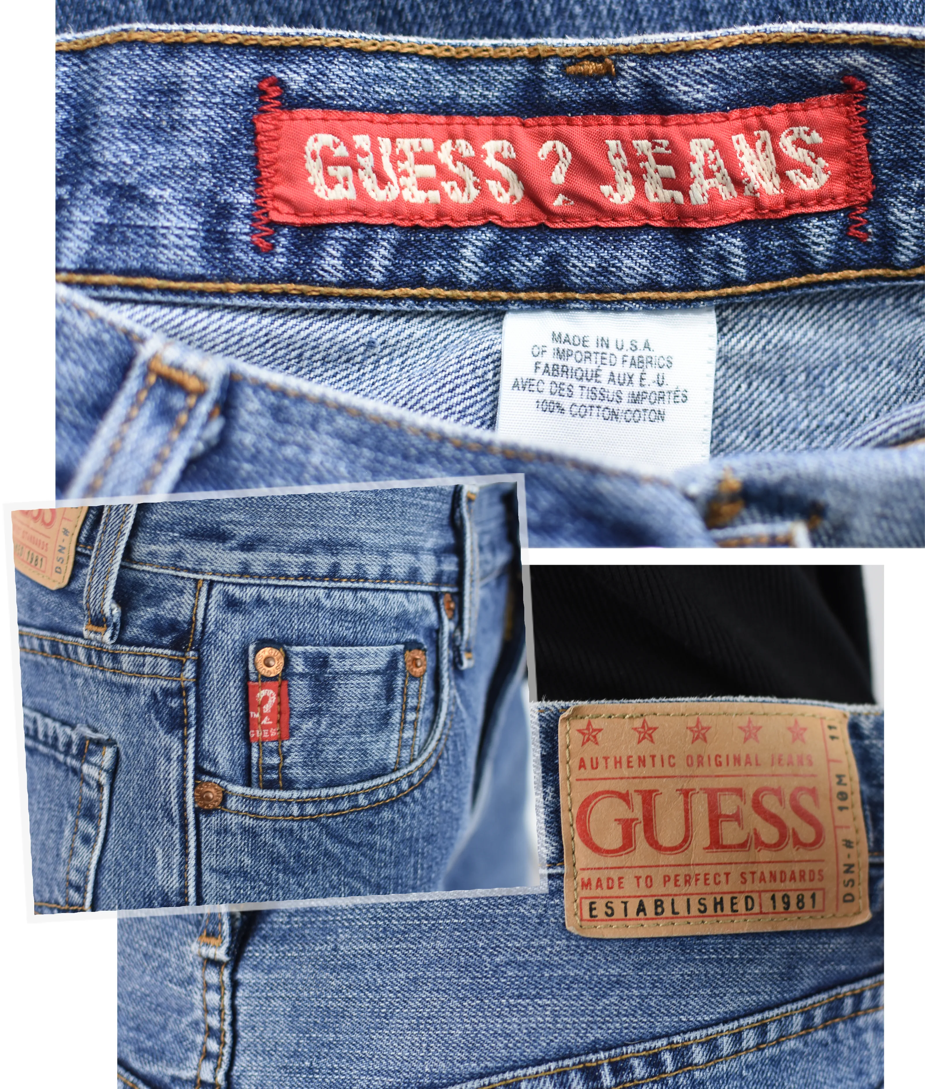 Vintage Guess Jeans USA Made, 90s Straight Leg Denim, Women's 29x30 10M