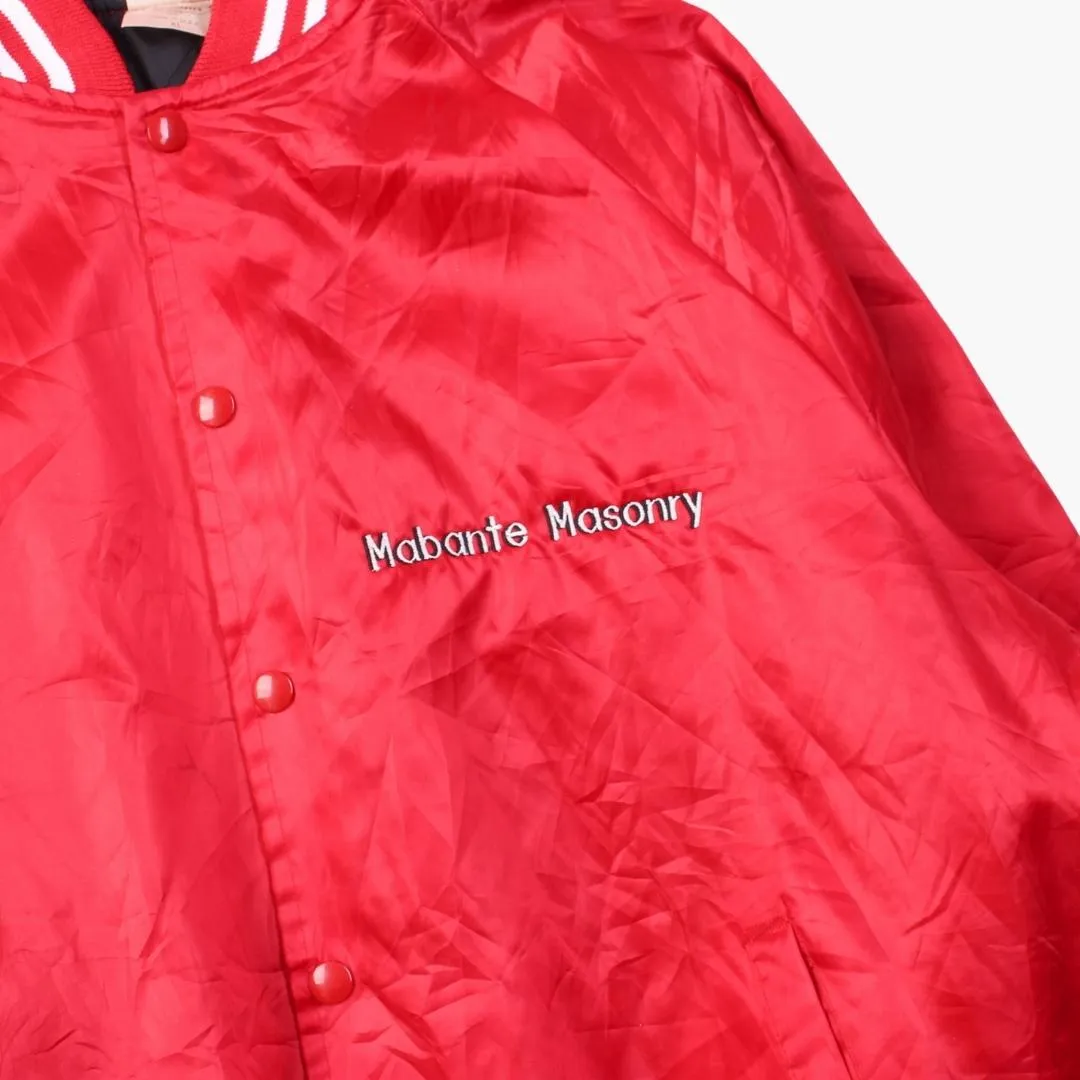 Vintage 'Mabante Masonry' Satin Bomber Jacket