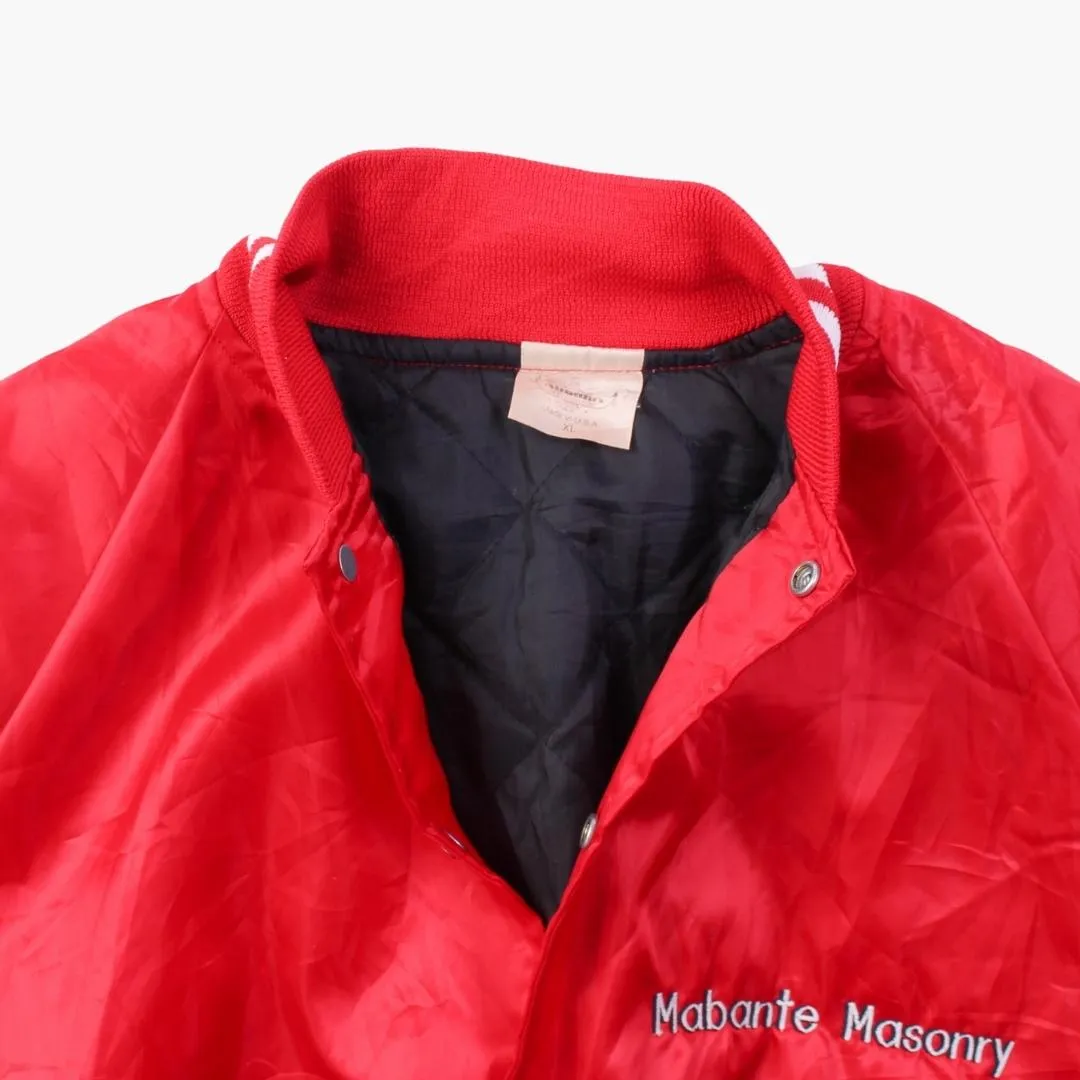 Vintage 'Mabante Masonry' Satin Bomber Jacket