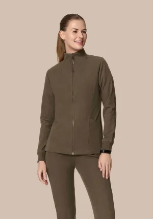Women's Modern Scrub Jacket Truffle