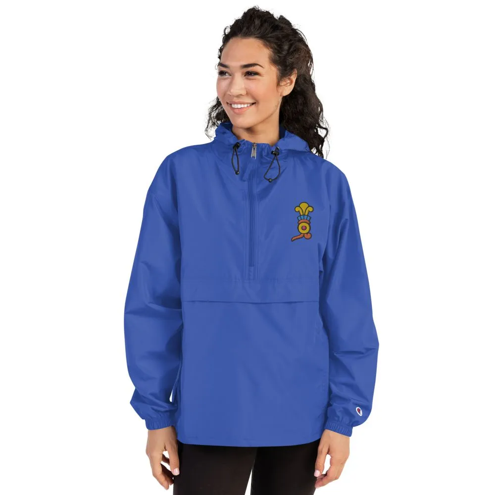 Xochitl (Flower) - Embroidered Champion Packable Jacket