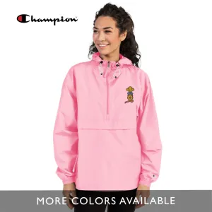 Xochitl (Flower) - Embroidered Champion Packable Jacket