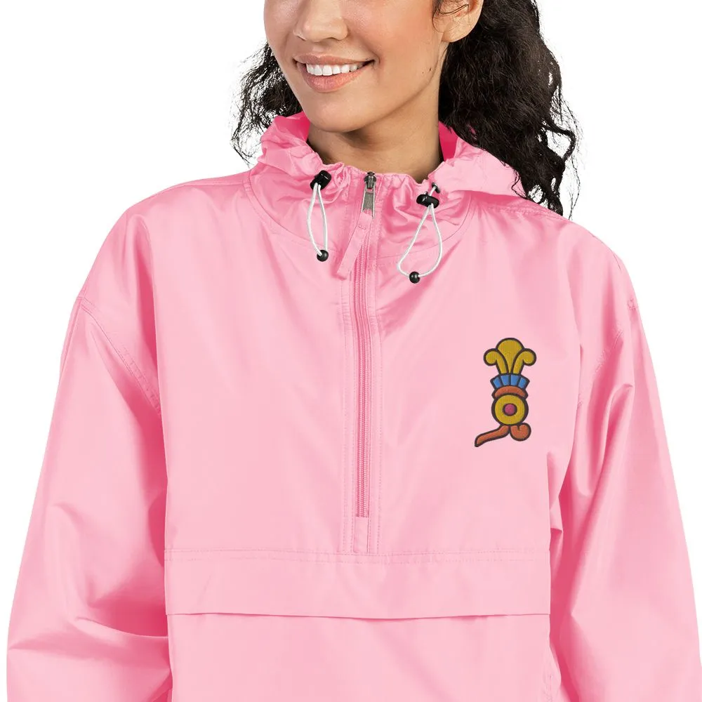 Xochitl (Flower) - Embroidered Champion Packable Jacket