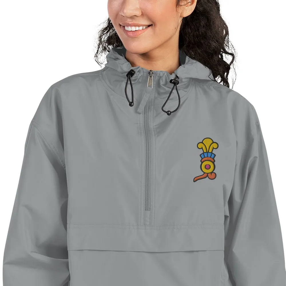 Xochitl (Flower) - Embroidered Champion Packable Jacket