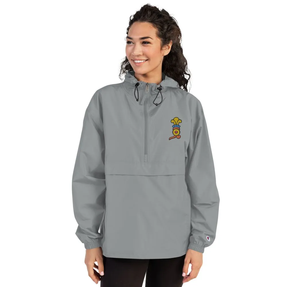 Xochitl (Flower) - Embroidered Champion Packable Jacket