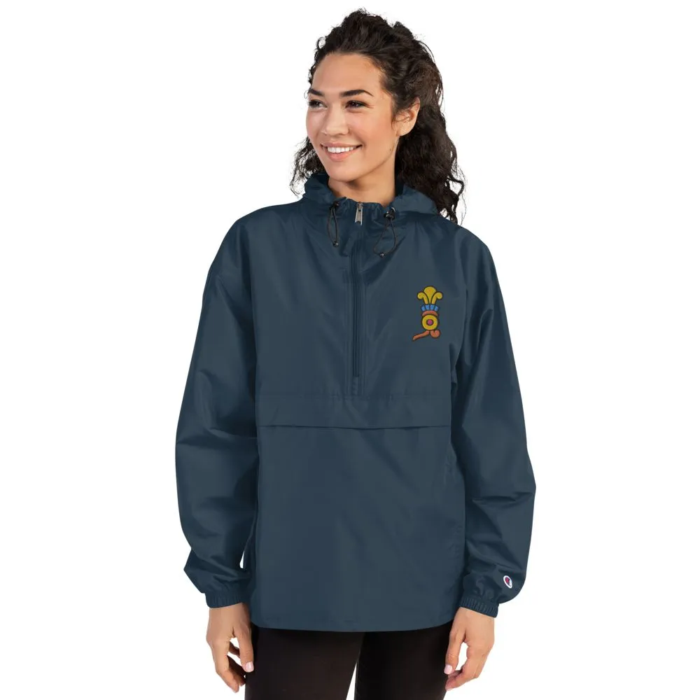 Xochitl (Flower) - Embroidered Champion Packable Jacket