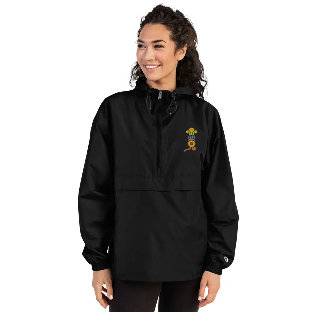 Xochitl (Flower) - Embroidered Champion Packable Jacket