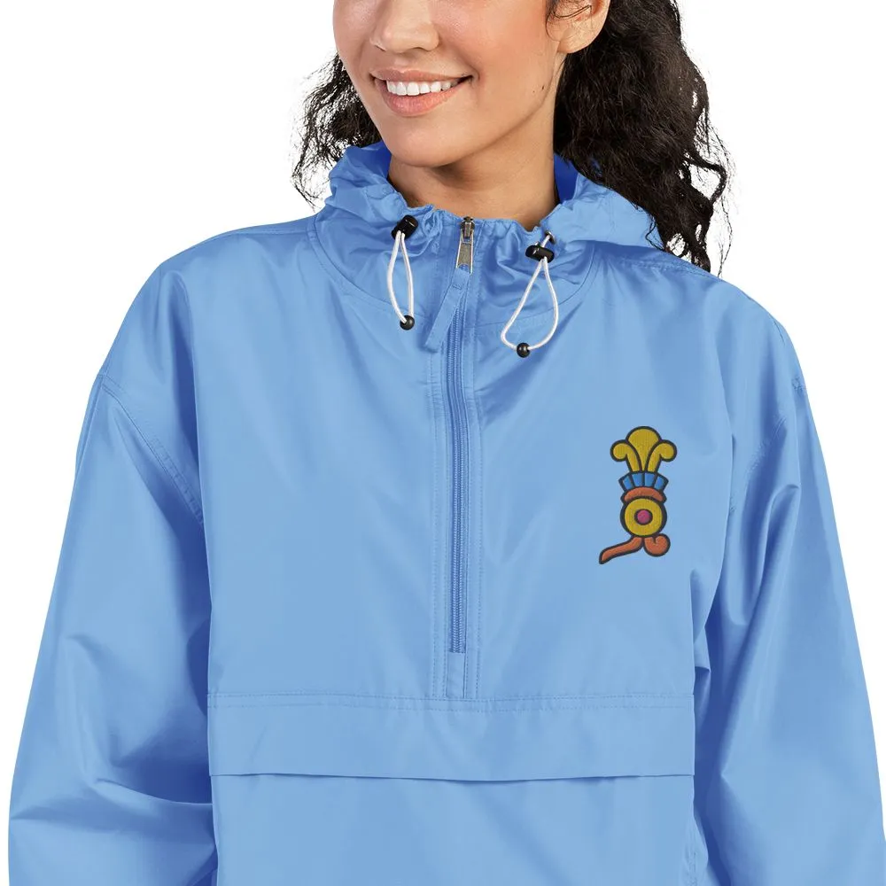 Xochitl (Flower) - Embroidered Champion Packable Jacket