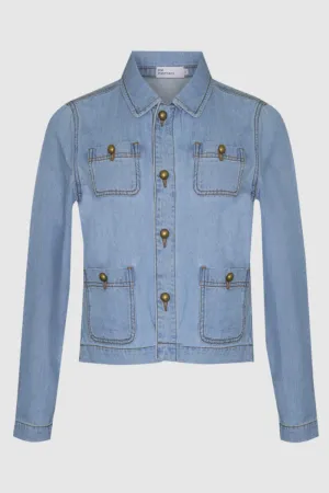 Zoe Kratzmann Palpable Jacket in Light Washed Denim